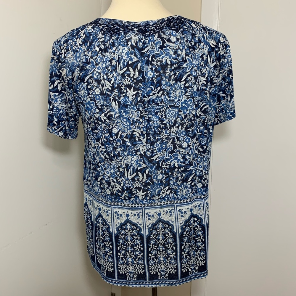 Lucky Brand Tie Collar Top - Picture 5 of 8